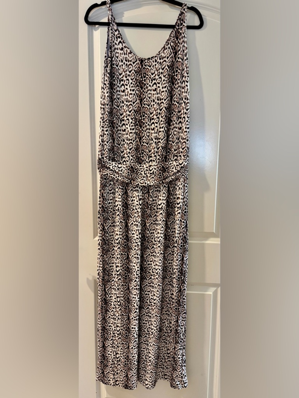 Tart Leopard-Print Maxi Dress in Beige and Black - Size M